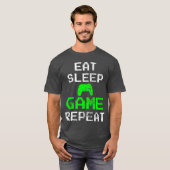 レトロゲーム機と家族 Tシャツ (正面フル)