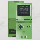 レトロゲーム機のバースデー招待状 招待状 (正面/裏面)