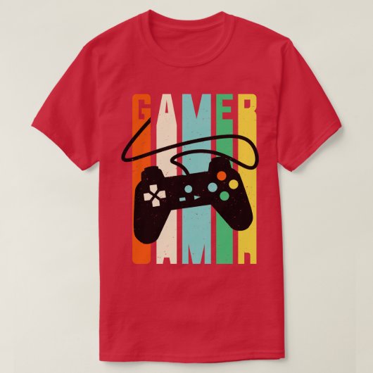 レトロゲーム用コンソールコントローラー Tシャツ (デザイン正面)