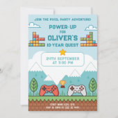 レトロゲーム誕生日Bash 招待状 (正面)