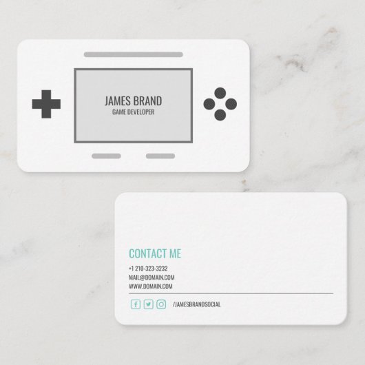 レトロゲーム開発者 名刺 (正面/裏面)