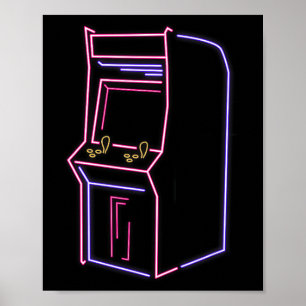 レトロゲーム アーケード ビデオ ゲーム機 ビンテージ 80年代 90年代 リ ポスター