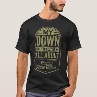 レトロゲーム バッジ風デザイン Tシャツ