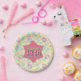 レトロゲーム バーチャルペット 誕生日お祝い ペーパープレート