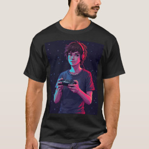 レトロゲーム ピクセルアート ゲーマー コントローラー 8ビット ノスタルジー Tシャツ