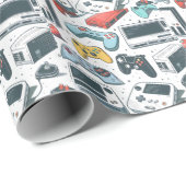レトロゲーム ラッピングペーパー (ロールコーナー)