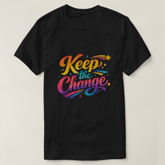 レトロゲーム Keep The Change ストリートウェア Tシャツ (デザイン正面)