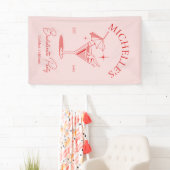 レトロコクテイル独身最後のパーティー 横断幕 (インサイチュ)