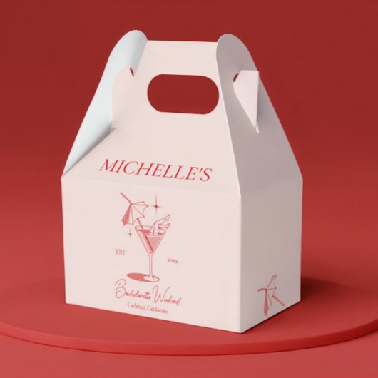 レトロコクテル独身最後のパーティー フェイバーボックス