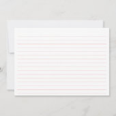 レトロコケットさくらんぼブライダルシャワーレシピカード 招待状 (裏面)