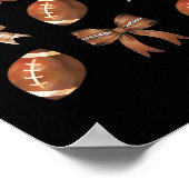 レトロコケットボーアメリカンフットボール感謝祭 ポスター (角)