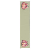 レトロコケットボーカボチャ秋ビーブズシーズン ショートテーブルランナー (正面)