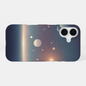 レトロコズミックオービットダイアグラム iPhone 16ケース (裏面横)