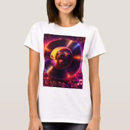 レトロコッカプー ビニールレコードTシャツ 80年代ミュージック Tシャツ