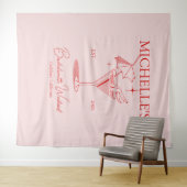 レトロコックテール・バチェロレッテ・パーティー タペストリー (インサイチュ(横))