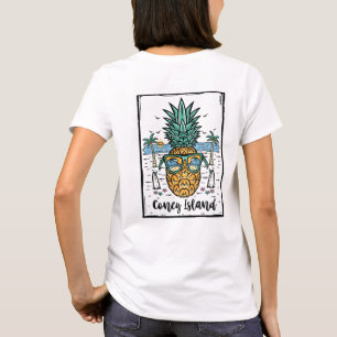レトロコニーアイランドビーチのアートワーク Tシャツ