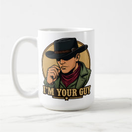 レトロコミック ブラックハットカウボーイ I'm Your Guy コーヒーマグカップ