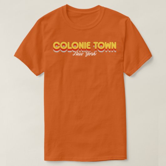 レトロコロニエータウンニューヨーク Tシャツ (デザイン正面)