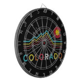 レトロコロラド国旗ロッキーマウンテンスーベニア ダーツボード (正面左)