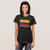 レトロコロンビア最高の国国旗父のStepdad Ever Da Tシャツ (正面フル)