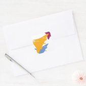 レトロコンコルドジェット飛行機航空デザイン スクエアシール (封筒)