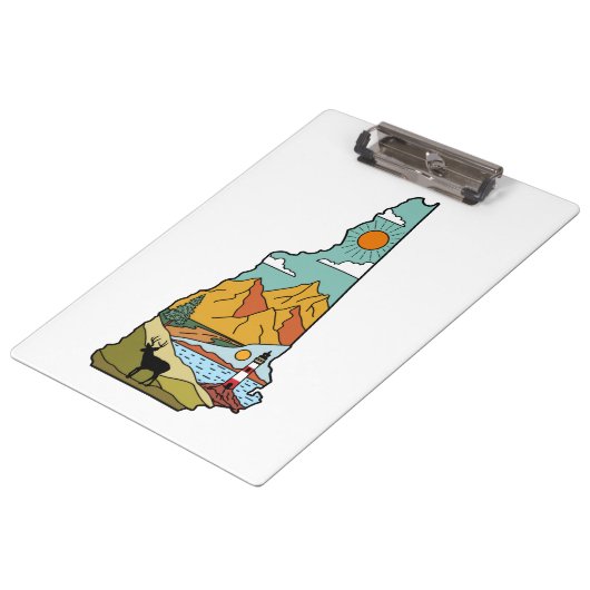 レトロコンコードニューハンプシャーホワイトマウンテン クリップボード (アングル)