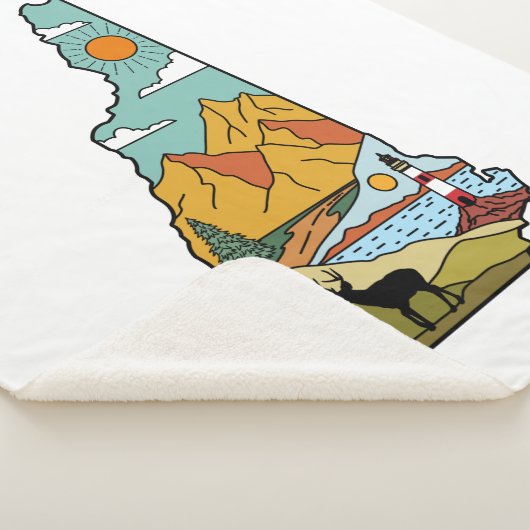 レトロコンコードニューハンプシャーホワイトマウンテン シェルパブランケット (3/4)