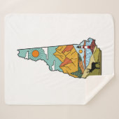 レトロコンコードニューハンプシャーホワイトマウンテン シェルパブランケット (正面(横))