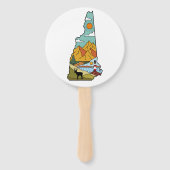 レトロコンコードニューハンプシャーホワイトマウンテン ハンドファン (裏面)