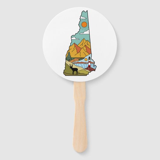 レトロコンコードニューハンプシャーホワイトマウンテン ハンドファン (裏面)