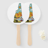 レトロコンコードニューハンプシャーホワイトマウンテン ハンドファン (正面&裏面)