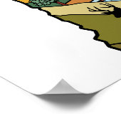 レトロコンコードニューハンプシャーホワイトマウンテン ポスター (角)