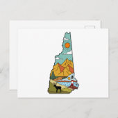 レトロコンコードニューハンプシャーホワイトマウンテン ポストカード (正面/裏面)