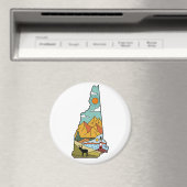 レトロコンコードニューハンプシャーホワイトマウンテン マグネット (インサイチュ (食洗機))