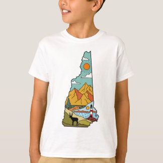 レトロコンコードニューハンプシャーホワイトマウンテン Tシャツ