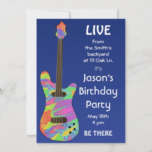 レトロコンサートポスター オーダーメイド招待状 招待状 (正面)