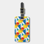 レトロコンテンポラリー幾何カラフルパーソナライズされた品 ラゲッジタグ (正面縦)