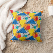 レトロコンテンポラリー幾何パタカラフルーン クッション (ブランケット)