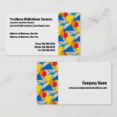 レトロコンテンポラリー幾何パタカラフルーン 名刺 (正面/裏面)