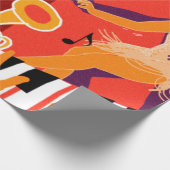 レトロコントラストミュージックフェスティバルジャズ ラッピングペーパー (角)