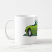 レトロコンバーチブルグリーンカーコーヒーマグ コーヒーマグカップ (左)