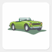 レトロコンバーチブルグリーンカースクエアシール スクエアシール (正面)