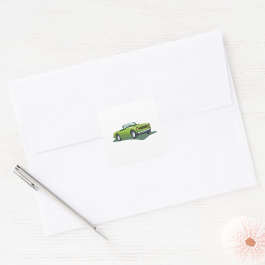 レトロコンバーチブルグリーンカースクエアシール スクエアシール