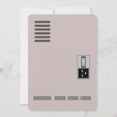 レトロコンピューおもしろいタ誕生日招待状 招待状 (裏面)