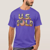 レトロコンピューターゲーム - USゴールド Tシャツ (正面)