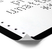 レトロコンピューター用紙にあなたのメッセージ ポスター (角)