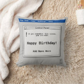 レトロコンピューター画面 誕生日 クッション (ブランケット)