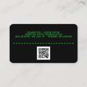 レトロコンピュータ画面スタイル 名刺 (裏面)