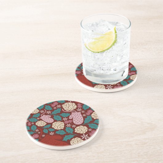 レトロコージークリスマスチャームパターン コースター (側面)