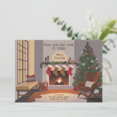 レトロコージークリスマスリビングルームムービング 案内状 (スタンド正面)